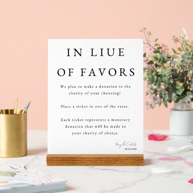 Favour Sign for Wedding (Wedding)