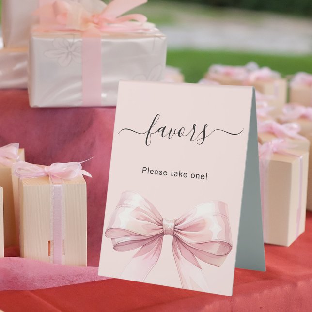 Favour sign pink bow (Creator Uploaded)