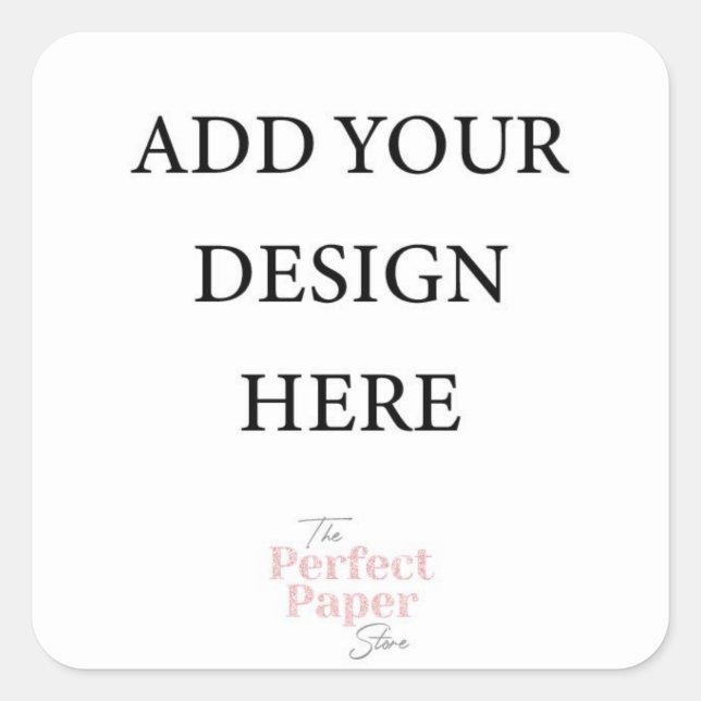 Favour sticker, 1.5 inch square sticker (Front)