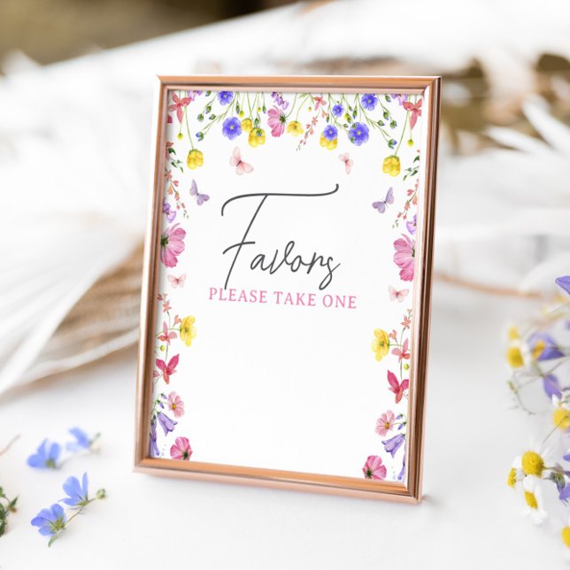 Favour Table Sign – Wildflower Baby Shower or Even (Creator Uploaded)