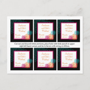 Favour Tags Autumn Branch Leaves Postcard