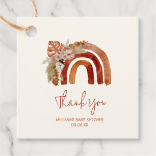 Favour Tags Earth Tone Tropical Boho Rainbow