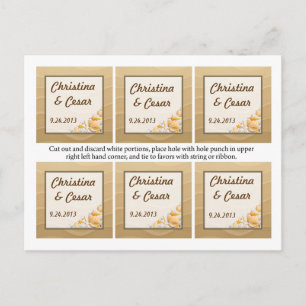 Favour Tags Seashells on Sandy Beach starfish Postcard