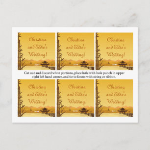 Favour Tags Warm Sunset Postcard