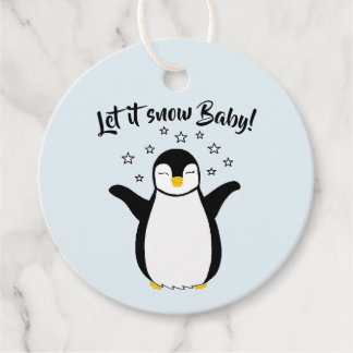 Favour tags with cute Penguin Baby