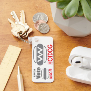 Favour Vote supporting Hotdog  Key Ring
