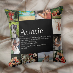 Favourite Aunt Auntie Definition Fun Photo Collage Cushion