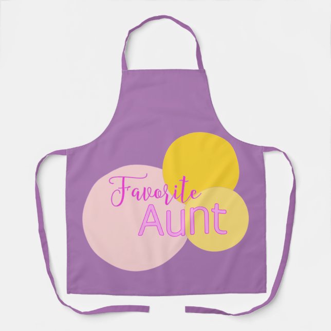 Favourite Aunt Colourful Bubbles    Apron (Front)
