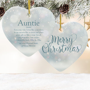 Favourite Auntie Aunt Definition Merry Christmas Ceramic Ornament