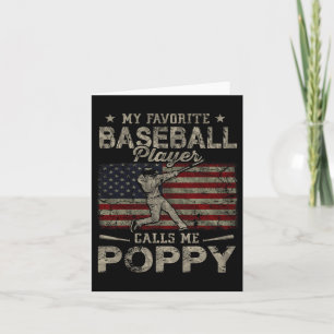 Favourite Baseball Player Calls Me Poppy Father's Card