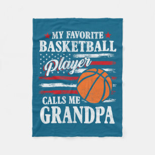 Favourite basketball player calls grandpa usa t fleece blanket