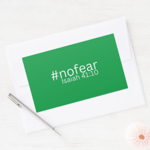Favourite Bible Verse Design Isaiah 41:10 Scriptur Rectangular Sticker