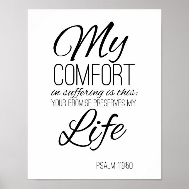 Favourite Bible Verse Psalm 119:50 Poster (Front)