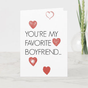 Favourite Boyfriend: Funny Valentine's Day Card