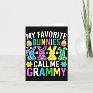 Favourite Bunnies Call Grammy Funny Easter Day Card