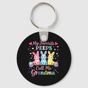 Favourite Bunnies Call Grandma Cute Easter Day Key Ring