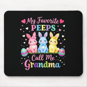 Favourite Bunnies Call Grandma Cute Easter Day Mouse Pad