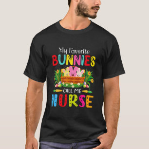 Favourite Bunnies Easter Scrubs ER NICU PICU CNA L T-Shirt