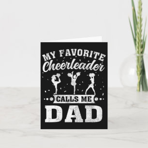 Favourite Cheerleader Calls Me Dad Father's Day Card