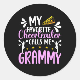 Favourite Cheerleader Calls Me Grammy Cheer Grammy Classic Round Sticker