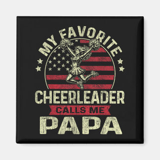 Favourite Cheerleader Calls Papa Cheer Papa Father Magnet