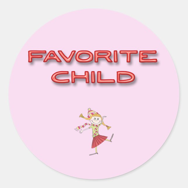 Favourite Child Classic Round Sticker (Front)