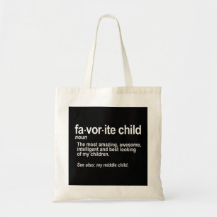 Favourite Child Definition - Funny Mum and Dad Mid Tote Bag