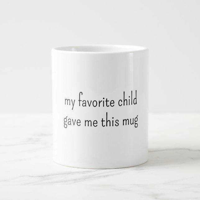 Favourite child mother's day large coffee mug (Front)