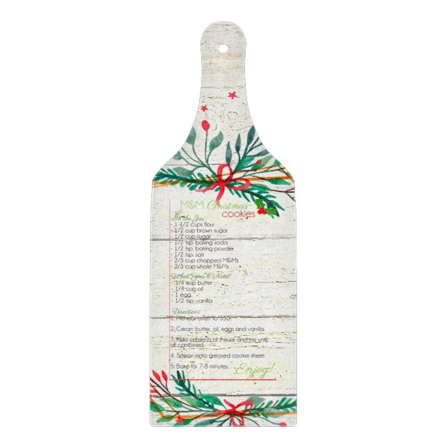 Favourite Christmas cookies recipe Cutting Board (Front)