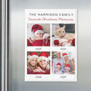 Favourite Christmas Memories Photo Collage Magnet