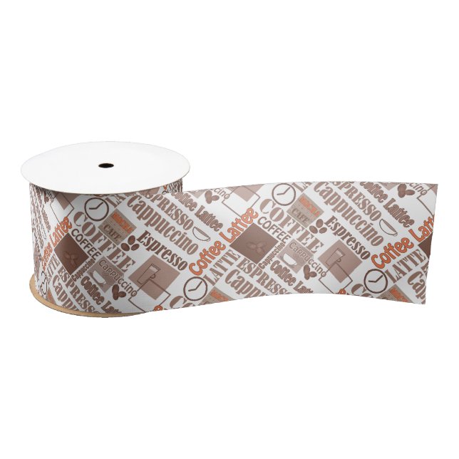 Favourite coffee satin ribbon (Spool)