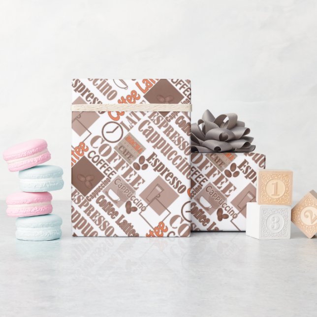 Favourite coffee wrapping paper (Baby Shower)