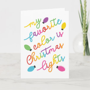 Favourite Colour Christmas Lights © GraphicLoveSho Card