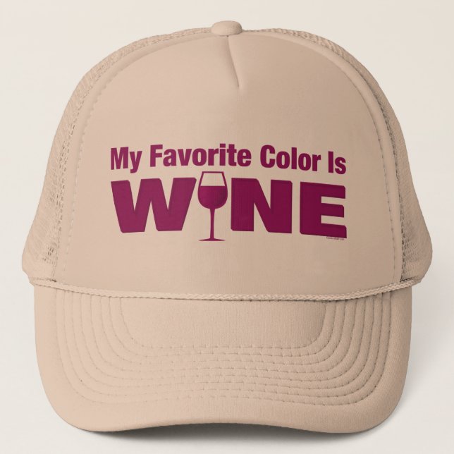 Favourite Colour Is Wine Trucker Hat (Front)