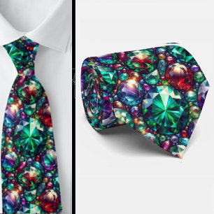 Favourite Colours Jewel Tone Gemstone Pattern Tie