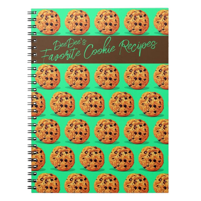 Favourite Cookie Recipes Personalised Notebook (Front)