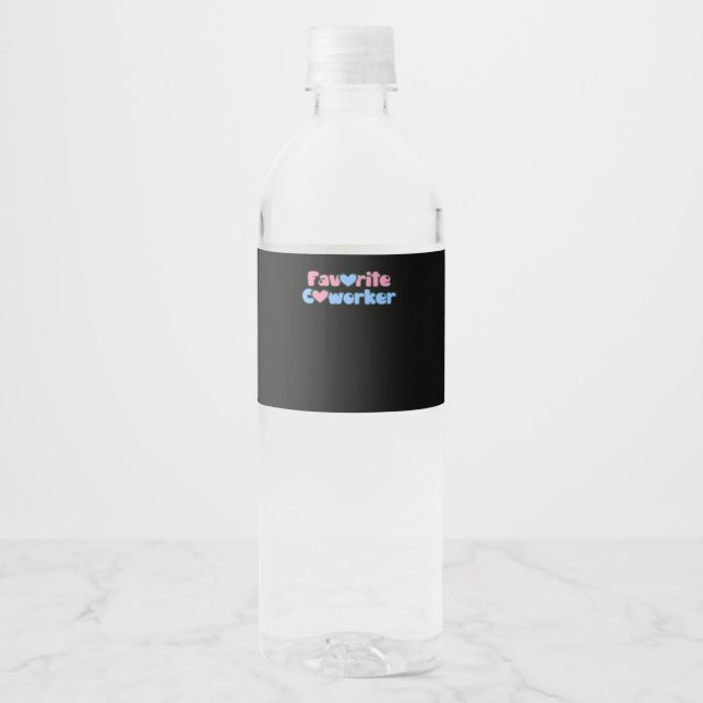 Favourite Coworker Classic Water Bottle Label (Front)