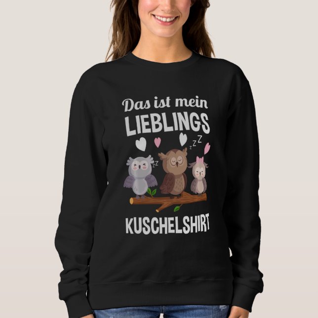 Favourite Cuddly   Women S Owl Nightdress Sweatshirt (Front)