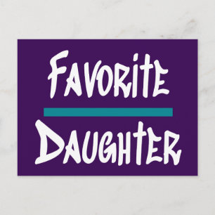 Favourite Daughter Cute Fun Novelty Postcard