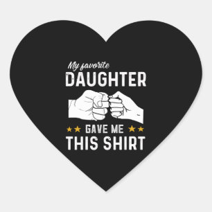 Favourite Daughter Fathers Day Heart Sticker