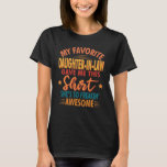 Favourite Daughter In law,Father-Mother-In-Law Gif T-Shirt<br><div class="desc">Are you looking for a gift for your Father mother in law ? So add some fun to their wardrobe with this My Favourite Daughter-in-law Gave Me This Shirt Father Mother in law gift design or give it as a perfect gift for Father's Day, Mother's Day, Christmas, Thanksgiving, birthday or...</div>