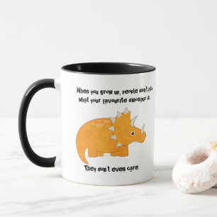 Favourite Dinosaur Triceratops Funny Quote Mug