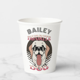 Favourite dog, funny cute dog mum/dad Personalise  Paper Cups
