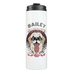 Favourite dog, funny cute dog mum/dad Personalise  Thermal Tumbler