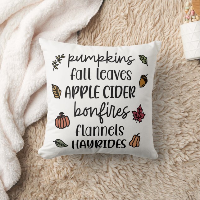 Favourite Fall Things Cushion (Blanket)