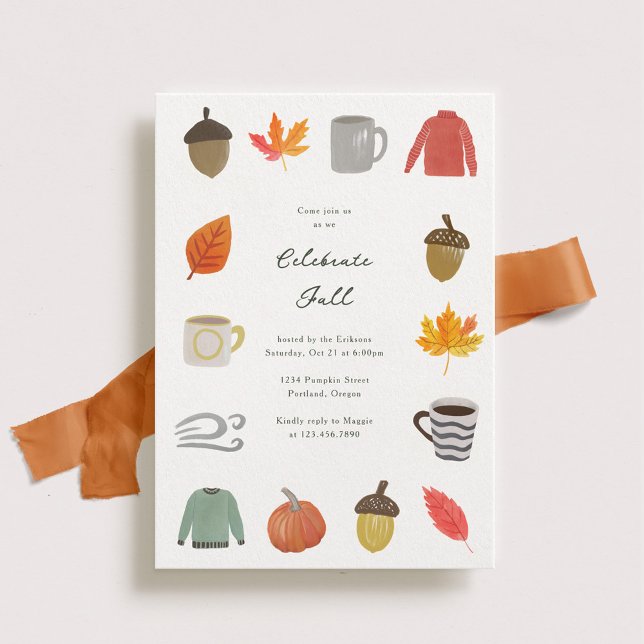Favourite Fall Things Party Invitation (Creator Uploaded)