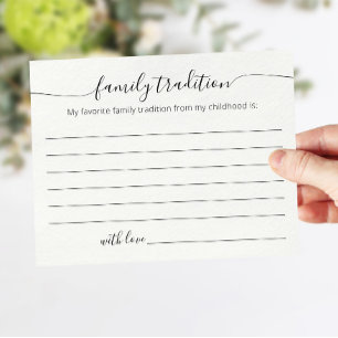 Favourite Family Tradition card Baby Shower party