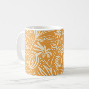Favourite Floral Pattern in Golden Yellow, Coffee Mug