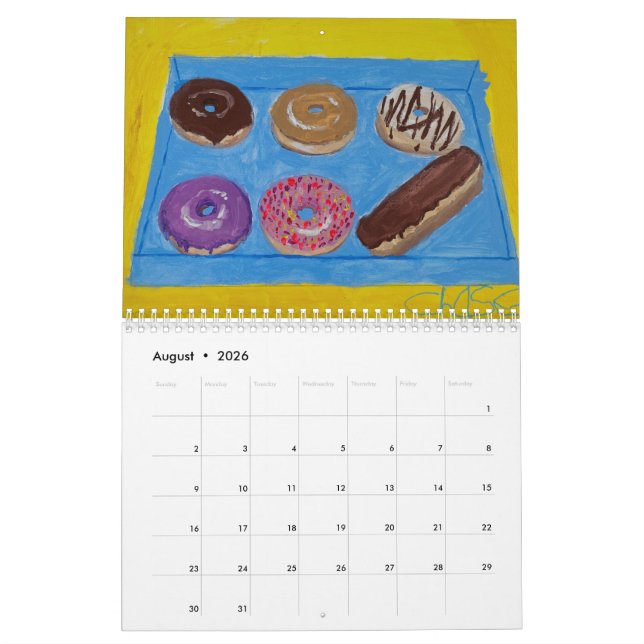 Favourite Foods Calendar (Aug 2026)
