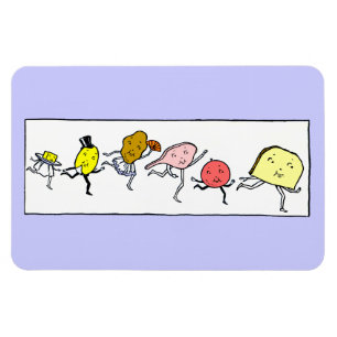 Favourite Foods Vintage Art Magnet